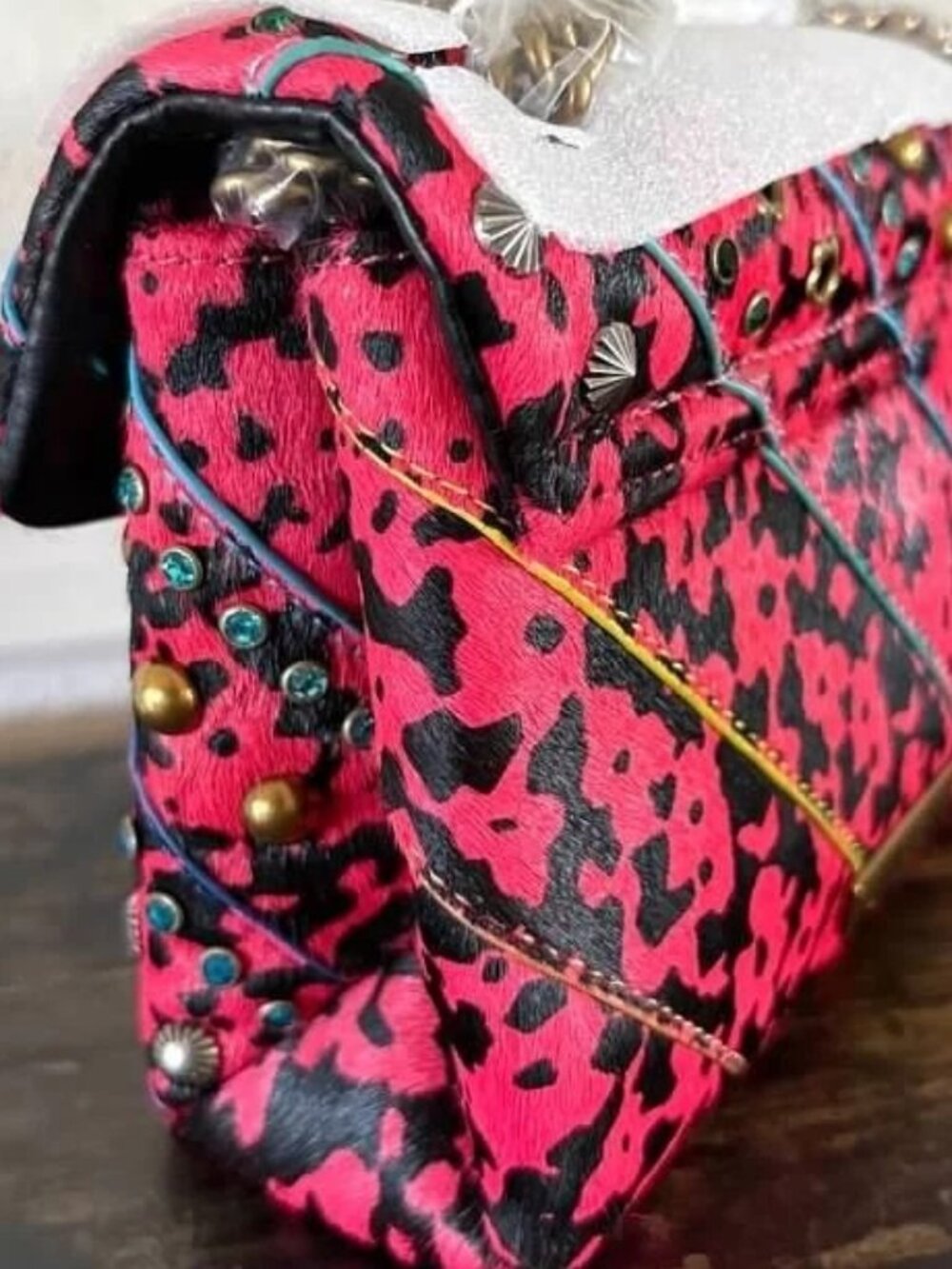 Kurt Geiger Mini Kensington Structured Crossbody Bag Crystals, Studs & More NWT - Picture 8 of 12